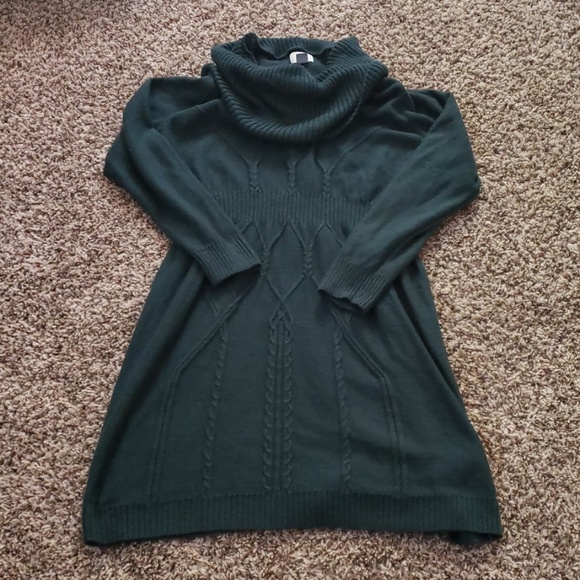 Old Navy Dresses & Skirts - Old Navy Dark Green Cowl Neck Sweater Dress